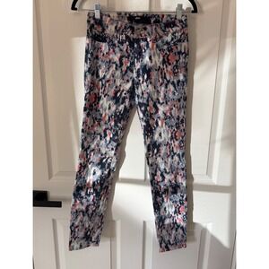 Else Jeans Women Ankle Skinny Distressed Print Denim Pants Size W26